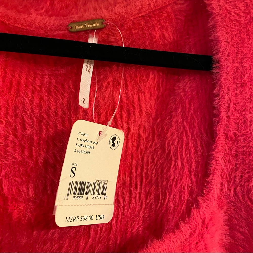 NWT free people Moonbeam cropped sweater. SZ small - Picture 5 of 7